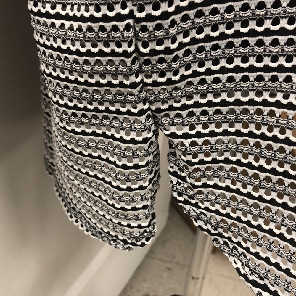 Anne Cole black and white mesh coverup - Picture 4 of 10
